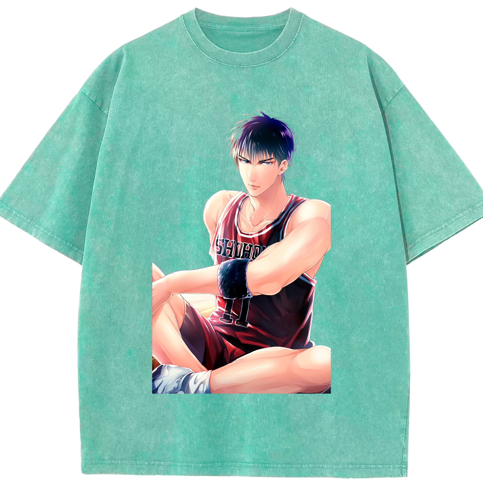 （画像用） SLAM DUNK／スラムダンク 綿100% ヴィンテージ風 半袖Tシャツ（フロントプリント）